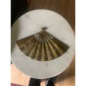 solid brass fan etched brand Enesco